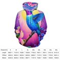thumbnail image 2 of Vibrant Hummingbird Floral Art-1 Men's Women Vintage 3D Hooded Sweatshirt - All-Season Loose Fit Streetwear, 2 of 6