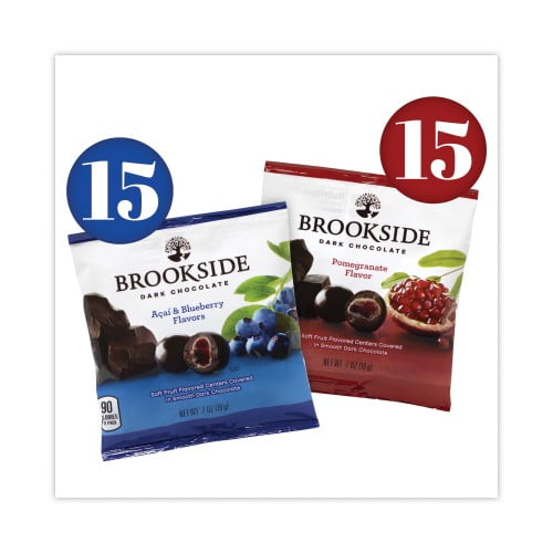 Dark Chocolate Fruit, Acai Blueberry and Pomegranate, 30 Pouches/Carton, Ships in 1-3 Business Days Dark Chocolate Fruit, Acai Blueberry and Pomegranate, 30 Pouches/Carton, Ships in 1-3 Business Days