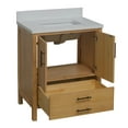 thumbnail image 2 of California 30" Bathroom Vanity with Blonde Veneer Cabinet and Matte White Top, 2 of 7