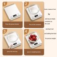 thumbnail image 4 of Digital Kitchen Scale 5kg/1g - Stainless Steel Food Scale with LCD Display, Precise Weighing for Baking, Cooking, Meal Prep, 4 of 5