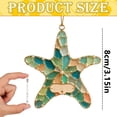 thumbnail image 3 of Christmas Ornament, 3.15 inch Stained Glass Starfish Hanging Ornament, Coastal Ocean Art Pendant, Christmas Tree Hanging Decor, Nautical Wall Hanging, Beach Tabletop Accent, Handmade Acrylic Craft, 3 of 4