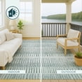 thumbnail image 4 of Addison Rugs Chantille Indoor/Outdoor Transitional Stripes Aqua Machine Washable Rectangle Rug, 5' x 7'6", 4 of 8