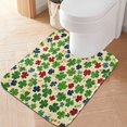 thumbnail image 3 of Wobogo Colorful Clover U-Shaped Toilet Bath Mat Set Super Soft Absorbent Quick Dry Memory Foam Non Slip Bathroom Rugs for Tub Shower and Single Sink, 3 of 9