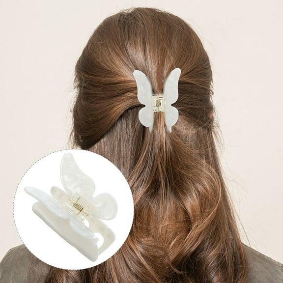 PBPBOX 2pcs Acetate Hair Claw Clip Butterfly Shaped for Formal Events for Women