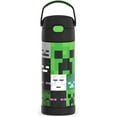 thumbnail image 1 of Thermos Bouteille Funtainer en Acier Inoxydable 14 oz Design Minecraft avec Paille, 1 of 1