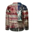 thumbnail image 4 of SELONE Fourth of July Print White Button up Shirt Women Tops Collared Long Sleeve Wear Patriotic Graphic Clothes, 4 of 5