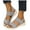 Grey, variant on Womens Plafrom Flat Sandals Open Toe Ankle Strap Sandals Slingback Casual Summer Beach Shoes