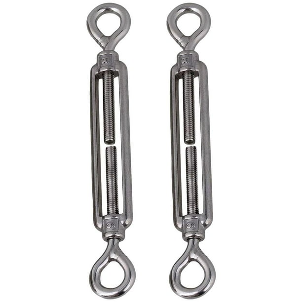 Riwesomey 2 uds M12 OC acero inoxidable 304 tensor de cuerda de alambre de alta resistencia tensor de ojo de gancho ajustable Herramientas y ferretería Numero 3 Riwesomey TO005570-03