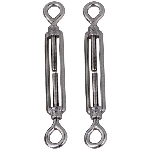 Scienceny 2 uds M12 OC acero inoxidable 304 tensor de cuerda de alambre de alta resistencia tensor de ojo de gancho ajustable Herramientas y ferretería Numero 3 Scienceny TO005570-03