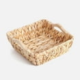 thumbnail image 1 of Panier de Rangement en Lin avec Poignées en Bois, 1 of 2