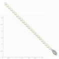thumbnail image 2 of White Sterling Silver bracelet Pearl Freshwater Rhodium 4-5mm FWC, 2 of 3