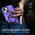 thumbnail image 6 of Decase for iPhone 15 Plus with  Built-in Ring Holder Stand Case,Military Grade Shockproof Protective,Slim Rugged Anti-Scratch Non-Slip Hard Phone Cover Case for iPhone 15 Plus,Purple, 6 of 9