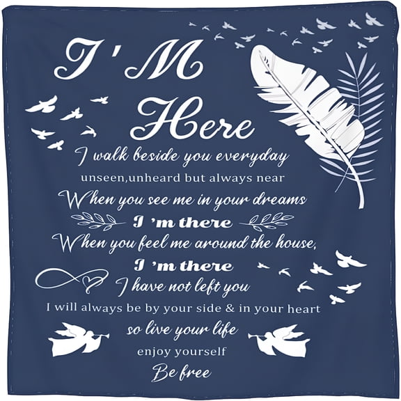 AUQ Bereavement Gifts,Sympathy Gift,Memorial Gift for Loss of Loved One,Memorial Blanket,Memorial Gifts for Loss of Mother Father Husband Wife Son Sister Child Dog Pet Throw 30"x40"