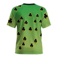 thumbnail image 4 of St Patrick's Day Shirt Men O Neck Printed Short Sleeve T-Shirt Novelty 3D Graphic T Shirts Irish Green Blouse Casual Summer Tops, 4 of 8