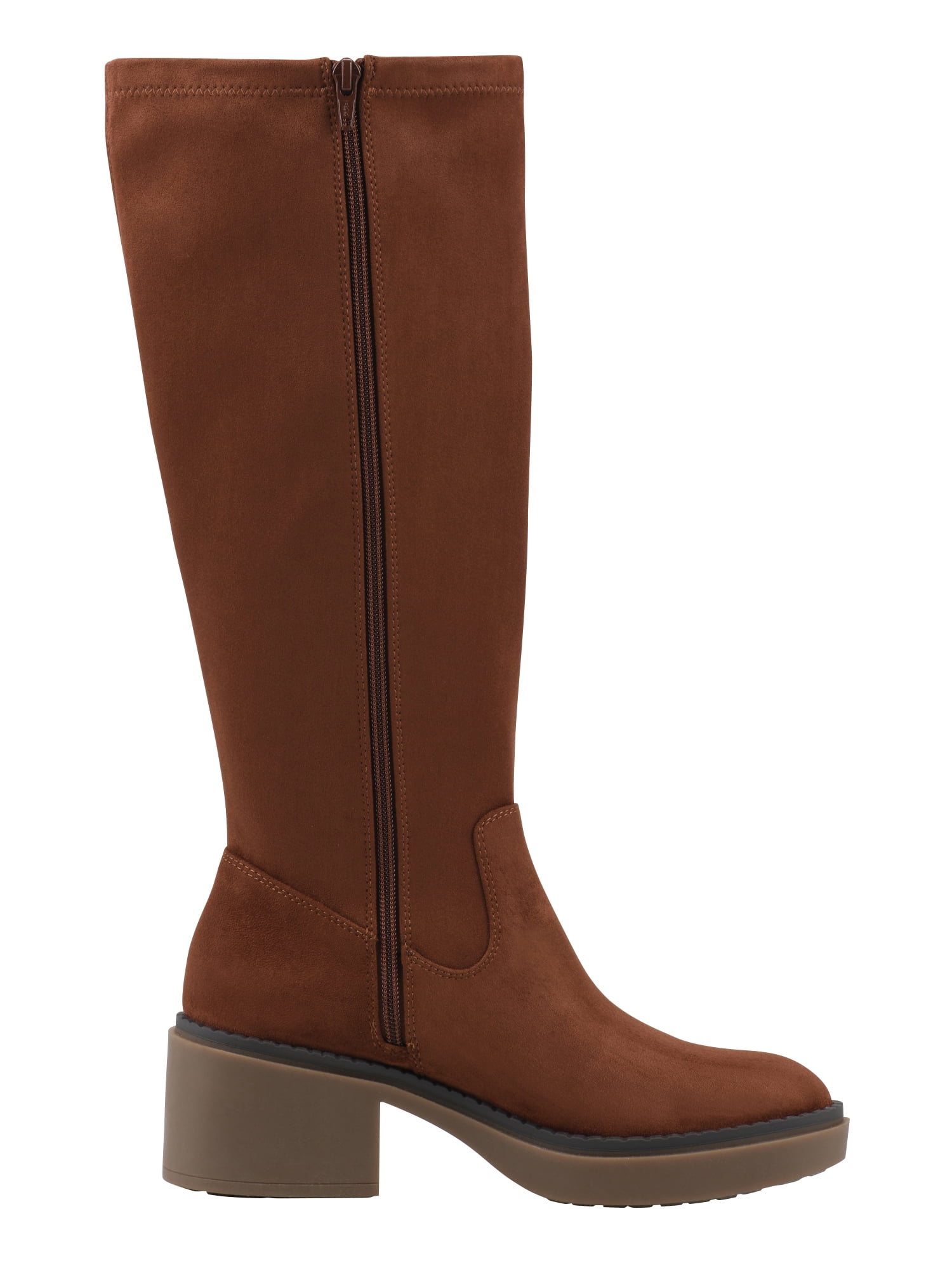 White Mountain Women's Tall Faux Suede Stretch Boot