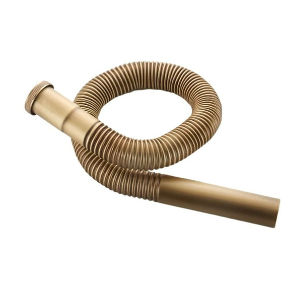 ZHIMAO Brass Hose Siphon Flexible Sink Drain Bathroom Kitchen Basin Water Tube Pipe