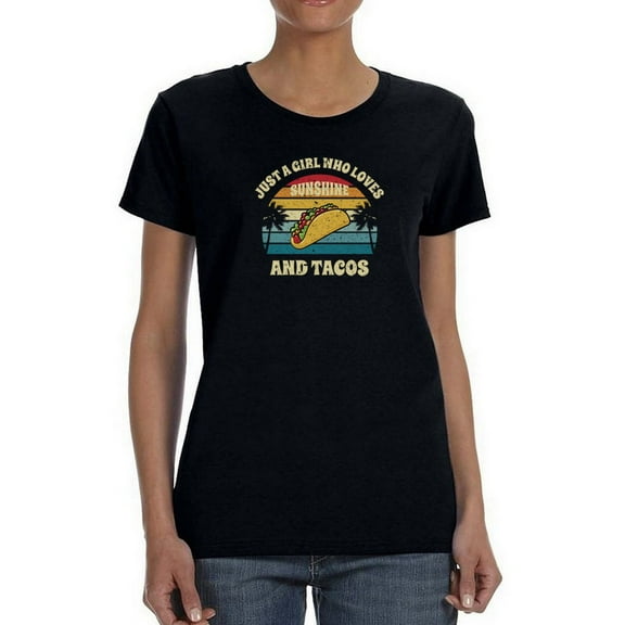 Girl Who Los Tacos T-Shirt Women -Smartprints Designs, Female 4X-Large