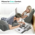 thumbnail image 6 of Sectional Headboard Pillow, Zipper Design Combinable Ergonomic Reading Pillow for Sitting in Bed, DIY Linen Cover PP Cotton Inserts Back Pillow for Bed Sitting Up, Adult Bedroom Decor Aesthetic, 6 of 7