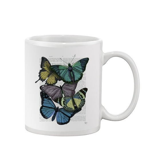 Butterflies On Paper Iv Mug - Fab Funky Designs,