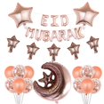 thumbnail image 1 of Globos de aluminio para Eid Mubarak, accesorios para fotos, artículos para fiestas islámicas musulmanas de Eid Oro rosa, 1 of 7