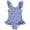 A4-Blue, variant on Hessimy Girl Sparkle One-Piece Swimsuit Adjustable Crossback Straps Shimmer Bathing Suit for Beach Pool,Crossback Strap（Pink，6-7 Years）