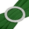 thumbnail image 4 of Uxcell 14"x5" Stretch Chair Sashes Bows Chair Bands Sashes with Buckle Slider Dark Green 25 Pack, 4 of 5