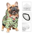 thumbnail image 3 of Cauagu Christmas Hat French Bulldog Pattern Winter Pet Hoodie Sweatshirts- Dog Hoodie Sweater with Leash Hole - Cute Dog Hoodie - Pet Clothes Puppy Cat Custume -Medium, 3 of 8