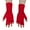 Red, variant on Gravity Threads Unisex Warm Half Finger Stretchy Knit Fingerless Gloves, Black