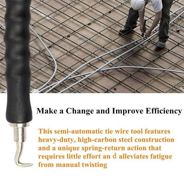 Semi-automatic Rebar Tying Hook Construction Winding Tools Hook practical  Construction Winding Wire Knotting Twister 