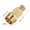 thumbnail image 2 of Silenciador de escape de bronce sinterizado ajustable superior G3/8 Controlador de velocidad de flujo de aire Silenciador de control de flujo 2pcs, 2 of 3