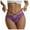 Purple, variant on Womens Underwear Invisible Seamless Bikini Lace Underwear Half Back Coverage Panties (Khaki, L)