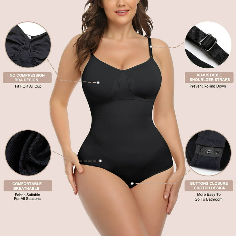 Vaslanda Butt Lifter Bodysuit Body Shaper for Women Tummy Control Shapewear  Girdle Slimmer 