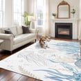 thumbnail image 2 of 5'x7' Area Rugs for Living Room Bedroom, Seahorse Coastal Washable Rug Carpet Runner Indoor Outdoor, Summer Beach Ocean Nautical Coral Non Slip Floor Mats Area Rug for Kitchen, Nursery, 2 of 8