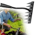 thumbnail image 4 of 1 Pcs Garden Weeding Rake,Metal Weeding Rake,Small Weeding Rake,Garden Teeth-Shape Weeding and Leaves Removal Tools,Heavy-Duty Metal Weedings Rake,Portable Rakes for Gardening and Weedings,7 Teeth, 4 of 8