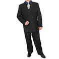 thumbnail image 3 of Sharp Hand Tailored 2pc Men Double Breasted Dress Suit w/1 Pair of Socks, 3 of 5