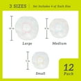 thumbnail image 3 of Gourmet Club Reusable Plastic Stretch to Fit Bowl Covers, 12 Count Variety Pack, 3 of 5