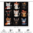 thumbnail image 2 of 4 Piece Shower Curtain Sets Colorful Winter And Halloween Theme Cat Bathroom Shower Curtain Set with Rugs Funny Cat Gifts for Cat Lover Pet Lover Bathroom Shower Curtains Sets 72inch X 72inch, 2 of 8