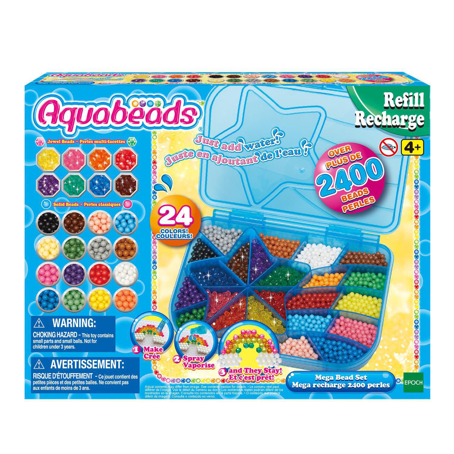 Ricarica Aquabeads Perline Acqua – Solid Beads Light Blue – 600 Pezzi – Per Bambini 4+