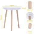 thumbnail image 4 of Mesa auxiliar Apicizon, redonda, blanca, 38 cm x 45 cm, madera, 4 of 9