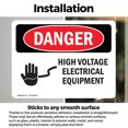 thumbnail image 3 of (2 Pack) High Voltage Electrical Equipment OSHA Danger Sign 7 Inch X 5 Inch Vinyl Label Decal Sticker Weather Resistant, UV Protected for Workplace, Business, and Construction Site,, 3 of 7