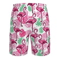 thumbnail image 6 of Kdxio Flamingo Pattern Mens Casual Shorts - Drawstring Summer Beach Sports Shorts for Men, 6 of 9