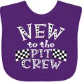 thumbnail image 3 of Inktastic New to the Pit Crew Racing Flags Boys or Girls Baby Bib, 3 of 4