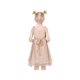 thumbnail image 5 of Vestido de Niña Beige con Volantes Halter Capa de Fiesta Gasa Verano sin Mangas 10 Años, 5 of 6