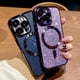 thumbnail image 2 of Funda de teléfono galvanizada con Protector de lente para iPhone 15, 14, 11, 12, 13 Pro Max, Magsafe, parachoques de carga inalámbrica, cubierta brillante, 2 of 5