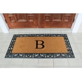 thumbnail image 7 of A1 Home Collections Rubber and Coir Paisley Border Heavy Duty Non-Slip Durable Double Door Monogrammed B Doormat 30"X60", Black, 7 of 7