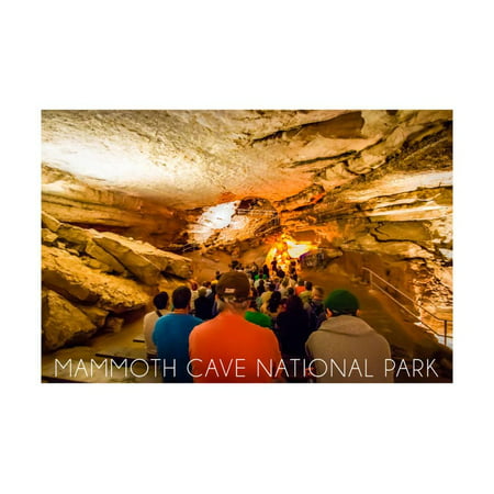 Mammoth Cave, Kentucky - Tour Print Wall Art By Lantern (Best Tour At Mammoth Cave)