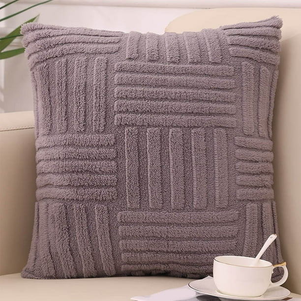 Juego de almohadas peludas de terciopelo Shu, cojín para sofá, respaldo lumbar, oficina, sala de estar, decoración del hogar, soporte ergonómico, juego de almohadas peludas para sofá, cojín