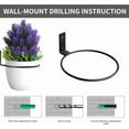 thumbnail image 6 of 6 Pack 6 Inch Wall Plant Holder,Metal Plant Hanger Indoor,Wall Planters For Indoor Plants,Black, 6 of 10