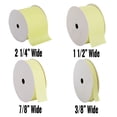 thumbnail image 2 of Threadart Grosgrain Ribbon Rolls - 10 yd rolls - 4 Widths 25 Colors - Solid Colors Ribbed Pattern - For Bows, Decorations, Hair Clips, and More - 3/8" (0.38") width - Pale Yellow 617, 2 of 9