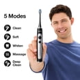 thumbnail image 5 of AquaSonic Precision Rechargeable Electric Toothbrush, 5 Modes, 4 Brush Heads, Travel Case, Black, 5 of 10